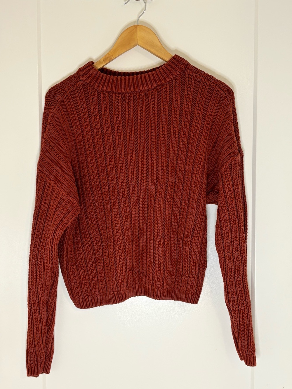 Universal Thread Women’s Rust Ribbed Knit Sweater Target - Picture 2 of 8